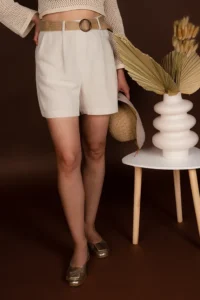 Sand Horizon Linen Shorts