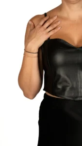 Faux Leather Bustier – Noir Chic
